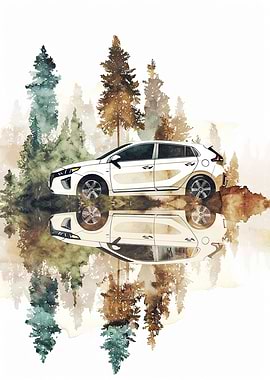 Watercolor Paint Hyundai