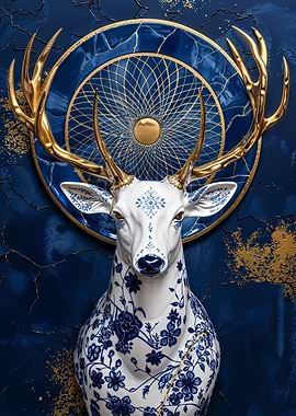 Porcelain Stag of Dawn