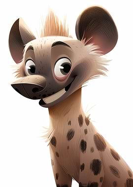Cute Hyena Poster