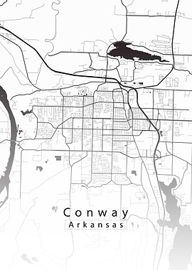 Conway Arkansas City Map