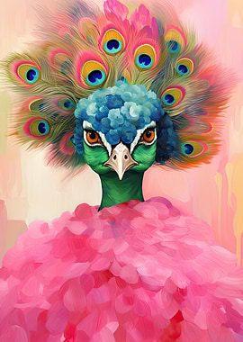 Elegant Peacock Potrait