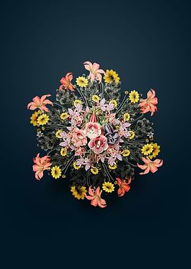 Vintage Gloxinia Wreath