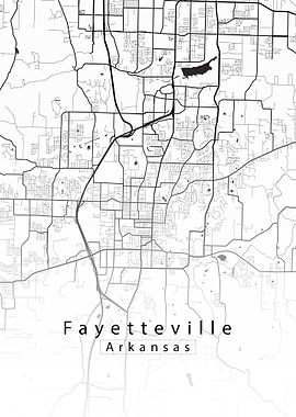 Fayetteville Arkansas Map