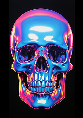 CMYK Chrome Skull