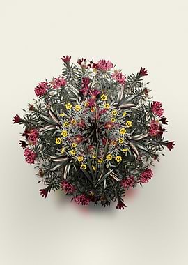 Vintage Bugle Lily Wreath