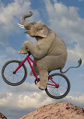 elephant cycling