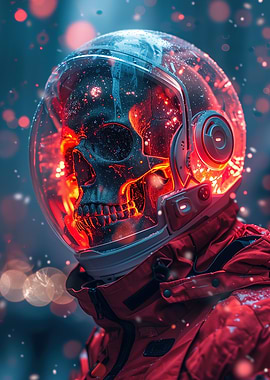 Astronaut Skeleton Skull