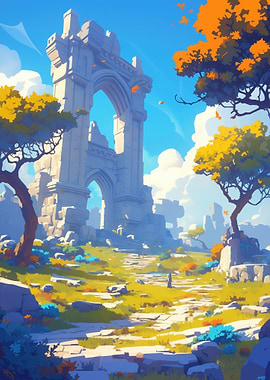 Magic Ruins Landscape