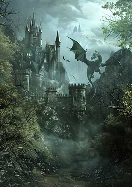 Dark Dragon Castle Art