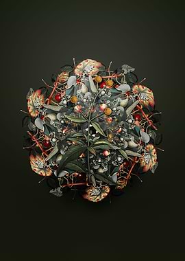 Orange Ball Tree Wreath