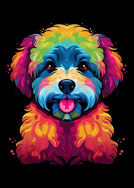 Bichon Frise Dog Pop Art
