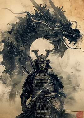 Japanese Samurai Dragon