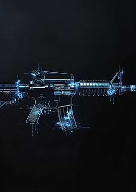 M16 Rifle weapon graphic d