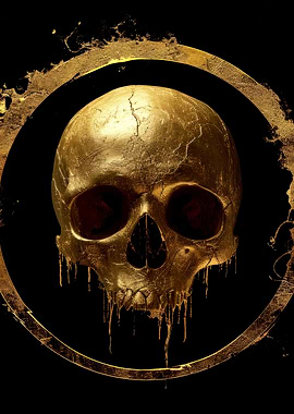 Golden Skull Skeleton