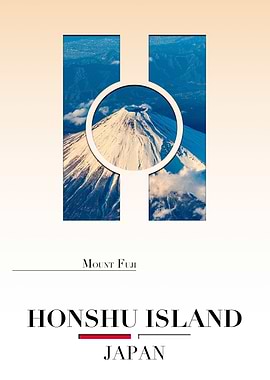 Mount Fuji Honshu Letter H