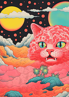 Trippy Japanese Lithograph