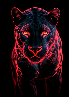neon black panther