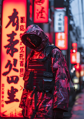 Neon Samurai Cyberpunk