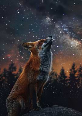 Starry Night Fox