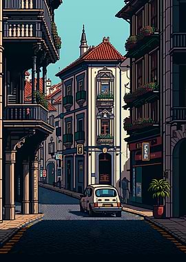 Braga City Pixel Art