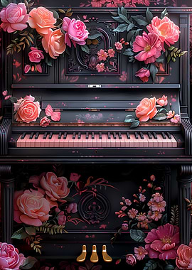 Floral Pink Piano