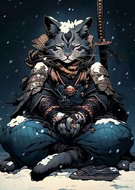 Samurai Cat Japan