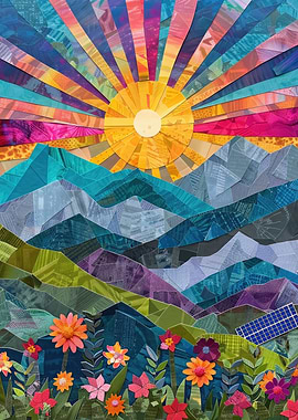 Colorful Collage Scenery