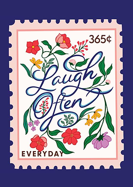 Laugh Often Lettering Art