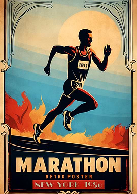 Retro Marathon Scene