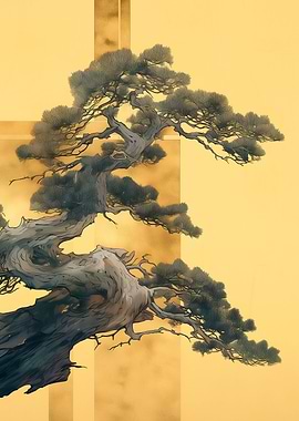 Vintage Bonsai Tree Art