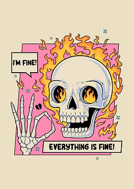 Im Fine Skull on Fire