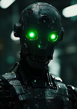 Robot Green Eyes