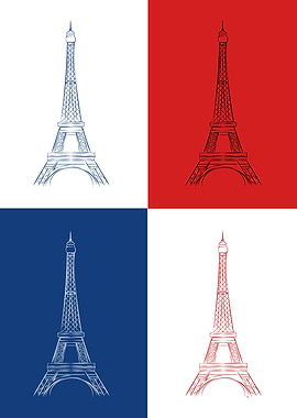 Paris Eiffel tower set