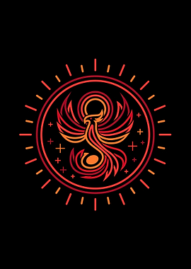 Minimal Phoenix Bird