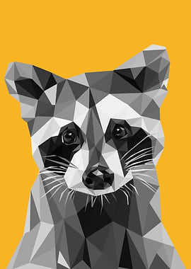 raccoon nursery poster