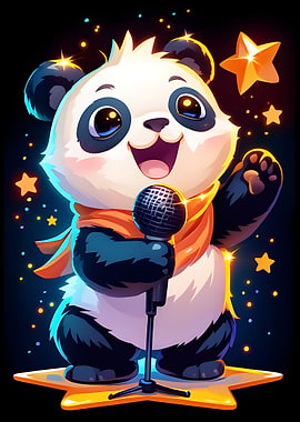 Epic Panda Star Singer