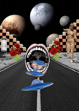 UFO Factory Mouth Collage
