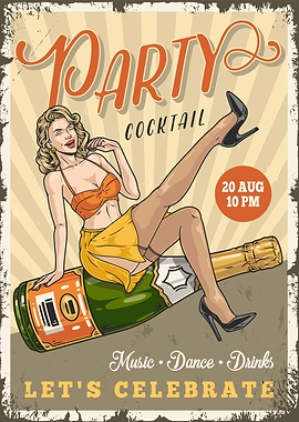 Party Pin Up Girl Cocktail