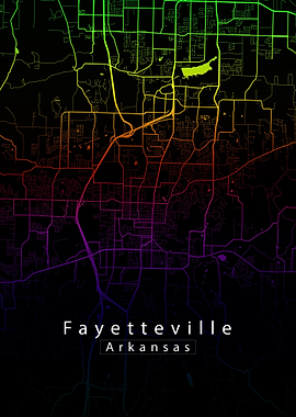 Fayetteville Arkansas Map