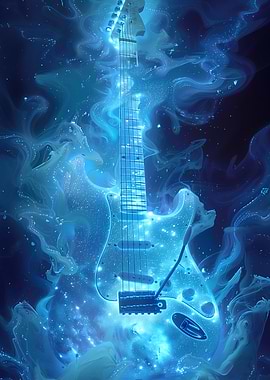 Blue Cosmic Guitar