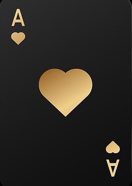ace of hearts golden card