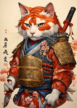 Cat Samurai Japanese