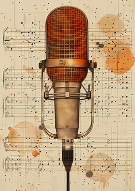 Vintage Microphone Art
