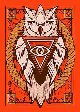 Pop Art Owl Illuminati
