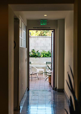 a hallway leading to a