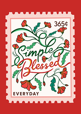 Simple Blessed Lettering