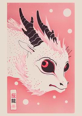 Cute Japanese Snow Dragon