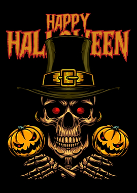 Halloween Skull Pumpkin