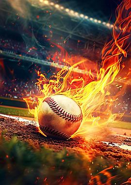Flaming Baseball