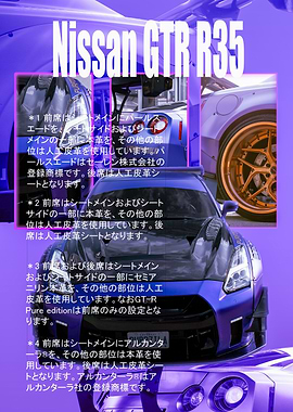 Nissan Skyline GTR R35 ' Poster, picture, metal print, paint